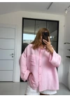 PEMBE SALAŞ KETEN GÖMLEK
