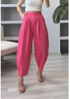 Pembe Şalvar Model Krep Pantolon