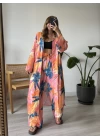 Renkli Pantolonlu Kimono Takım