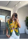 SARI AT DESENLİ İPEK ŞAL