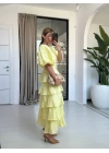 SARI BALON KOL KAT KAT ELBİSE