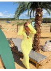 Sarı Beach Cover-Up Elbise