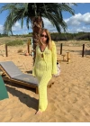 Sarı Beach Cover-Up Elbise