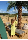 Sarı Beach Cover-Up Elbise