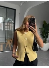 SARI GOLD DETAYLI YELEK