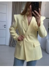 SARI GOLD DÜĞMELİ VATKALI CEKET
