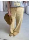SARI KETEN PANTOLON