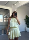 SARI MARİLYN MİNİ ELBİSE