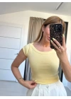 SARI ÖRME BLUZ
