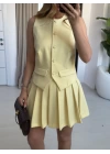 SARI YELEKLİ ETEK TAKIM