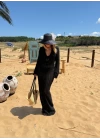 Siyah Beach Cover-Up Elbise