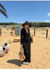 Siyah Beach Cover-Up Elbise
