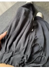Siyah Beli Lastikli Yumuşacık Dokulu Pantolon