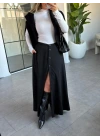 SİYAH DÜĞMELİ KLOŞ ETEK