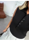 SİYAH DÜĞMELİ YELEK