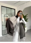 SİYAH GRİ BATİK DESEN KALIN ŞAL