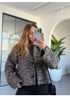 SİYAH KAŞE LEOPAR CEKET