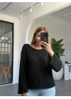 SİYAH KAYIK YAKA TRİKO