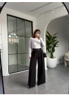 SİYAH KEMERLİ PALAZZO PANTOLON