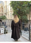 SİYAH KUŞAKLI PREMİUM KAŞE KABAN