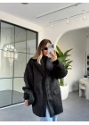 SİYAH SAKALLI KAŞE BLAZER CEKET