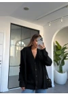 SİYAH ŞAL DETAYLI HIRKA