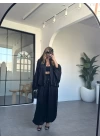 SİYAH ŞALVAR MODEL SATEN PANTOLON