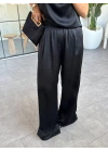 SİYAH SATEN PANTOLON TAKIM