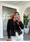 SİYAH ŞERİT DETAYLI HIRKA