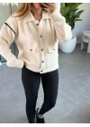 KREM TORBA CEPLİ HIRKA