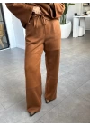 TABA BELİ KUŞAKLI SÜET PANTOLON