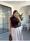 TAŞ KEMERLİ İNCE SÜET ETEK
