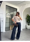 TAŞ KISA KOL KALP NAKIŞLI TRİKO