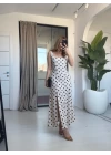 TAŞ PUANTİYELİ ASKILI ELBİSE