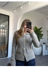VİZON GOLD DÜĞME DETAYLI DİLVİN HIRKA