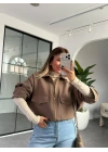 VİZON TORBA CEPLİ BOMBER CEKET