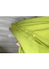 Yağ Yeşili Uzun Yan Yırtmaçlı Gömlek Elbise
