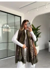 YEŞİL ETNİK DESEN ŞAL