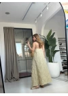 YEŞİL PÜSKÜL ELBİSE