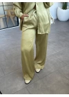YEŞİL VİNTAGE SATEN GÖMLEK PANTOLON TAKIM