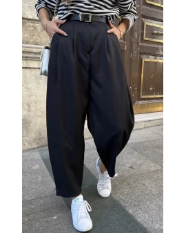 Siyah Şalvar Model Krep Pantolon