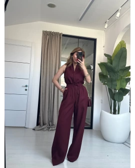 BORDO KETEN BLUZ PANTOLON TAKIM