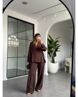 KAHVERENGİ TENCEL TAKIM