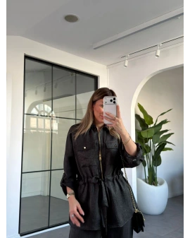 SİYAH GOLD DÜĞMELİ CEKET PANTOLON TAKIM