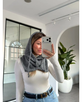 ANTRASİT DÜĞME DETAY BALACLAVA ŞAPKA