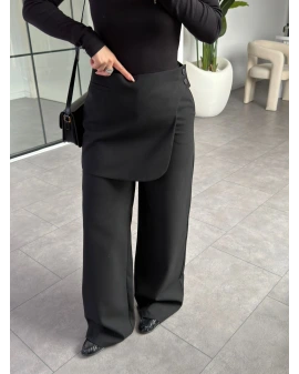 SİYAH PARÇALI PANTOLON