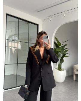 SİYAH KIRLANGIÇ YAKA CEKET PANTOLON TAKIM