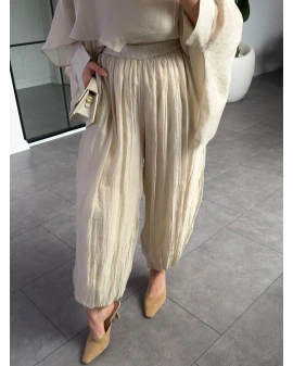 TAŞ DÖKÜMLÜ ŞİFON ŞALVAR PANTOLON