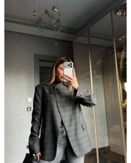 ANTRASİT HAKİM YAKA EKOSE CEKET