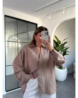 VİZON TRANSPARAN GÖMLEK 4914